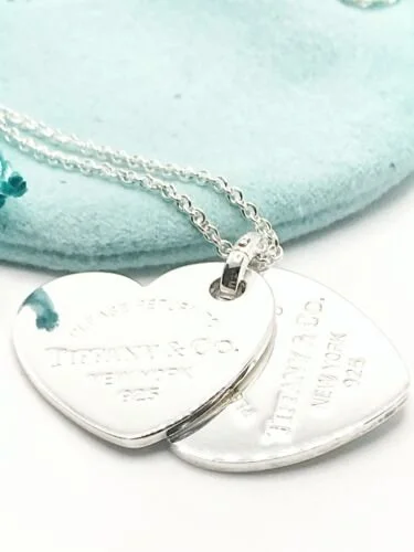 Tiffany & Co. Sterling Silver Large HeartDouble 